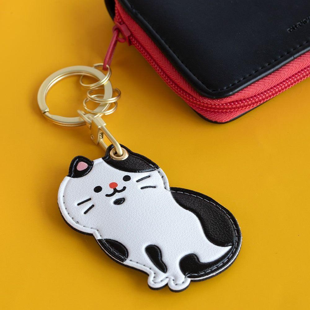 Dog Siamese Cat Keychain Meow Shiba Inu Card Cover Creative Fortune Cat Pendant Couple