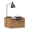 VidaXL Wall-mounted Bedside Table Artisan Oak 34x30x20 Cm, Floating Bedside Cabinet, Hanging Bedside Cabinet, Unit 856981