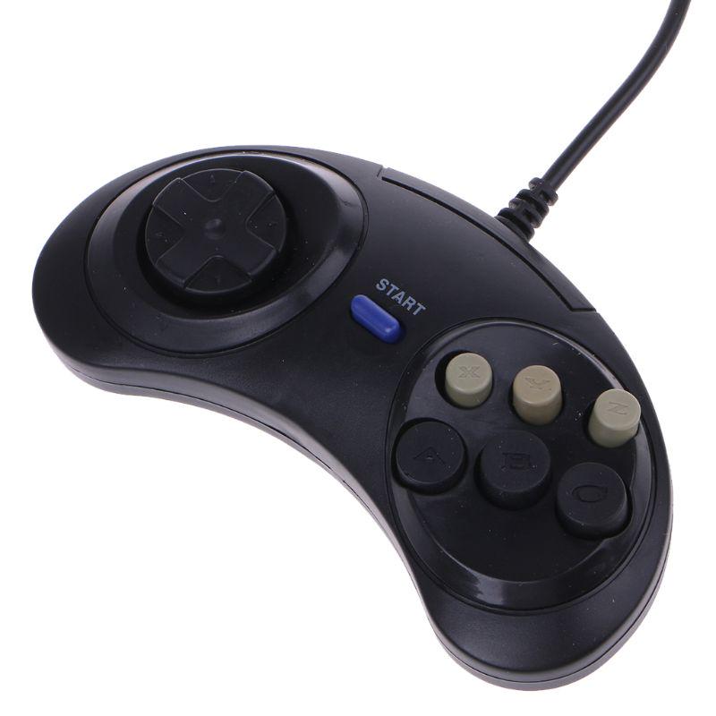 Новый 6-кнопочный проводной контроллер Pad геймпад для Mega Drive Megadrive Sega MD Genesis