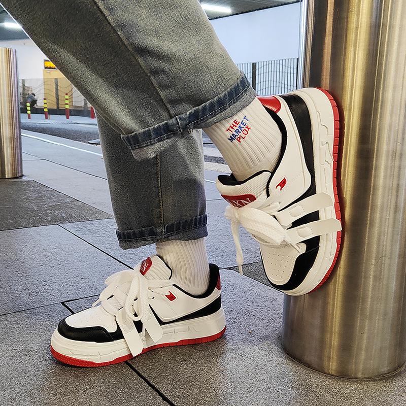 Мода 2024 Новые Весенние Маленькие Белые Туфли Мужские Повседневные Спортивные Туфли Толстая Подошва Универсальные Студенческие