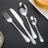 4 шт./компл. ложка из нержавеющей стали, вилка, резак, зеркальная полировка, пищевая посудомоечная машина, безопасная посуда для стейка в стиле вестерн, столовые приборы, набор столовых приборов, кухонные принадлежности