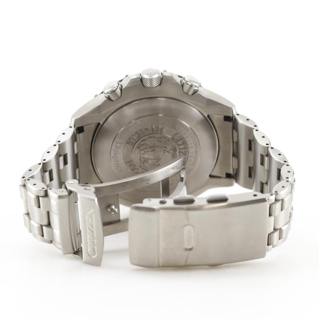 CITIZEN Eco Drive Watches U600-T011110 blackDial titanium Eco Drive Chronograph mens Used