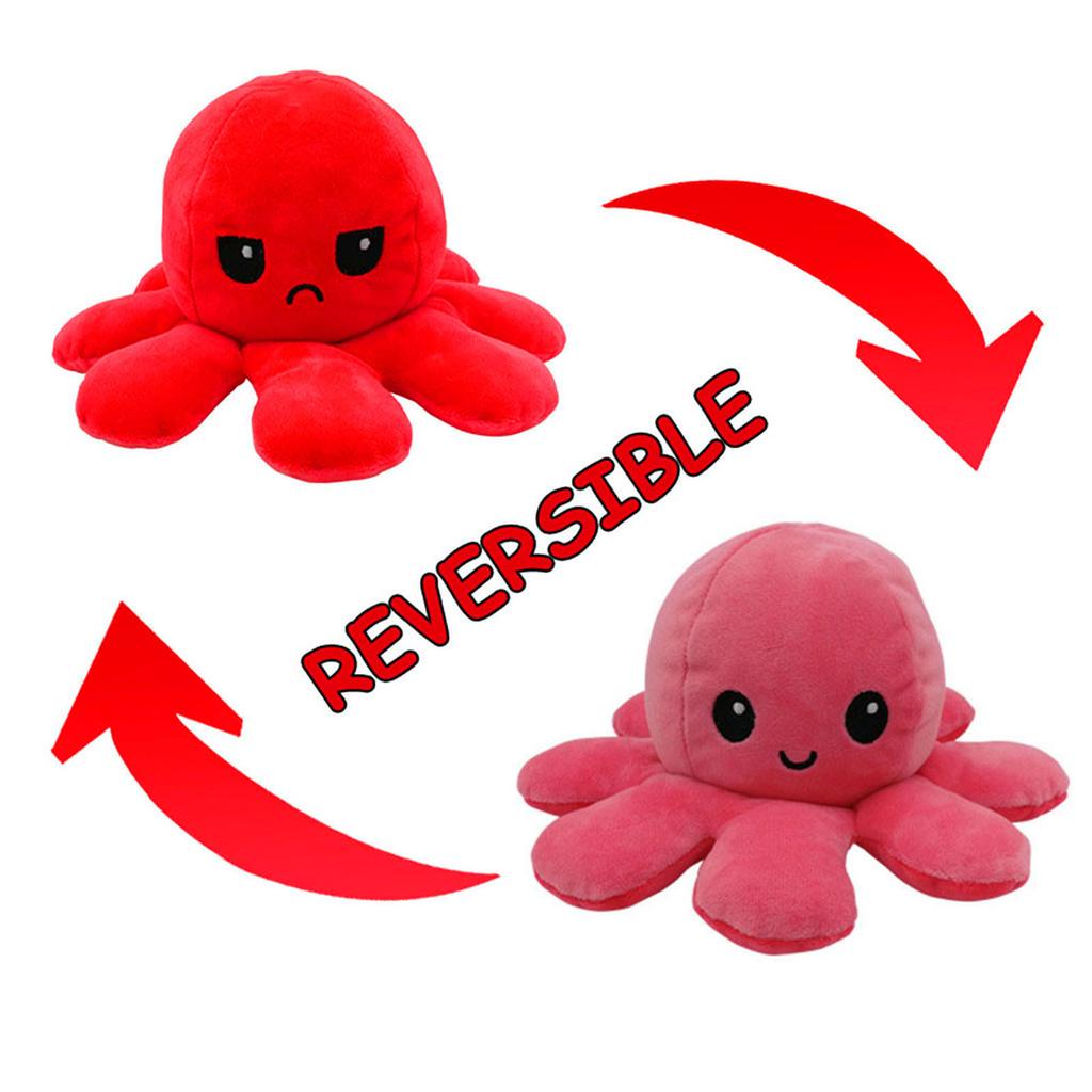 Кукла осьминога двухсторонняя флип плюшевая игрушка осьминог Chirdren детский подарок на день рождения