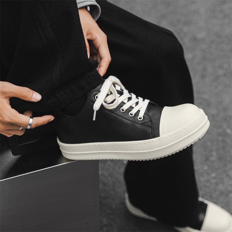 Низкие кожаные немецкие кроссовки для тренировок студенческая пара мужская обувь обувь для скейтбординга спортивная обувь на платформе повседневная мужская обувь 6862-J