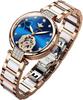 Automatic Mechanical Arm High Grade Stainless 5 ATM Water Japanese Gold Blue Women's Watch, Watch, Steel, Resistant, Movement, &