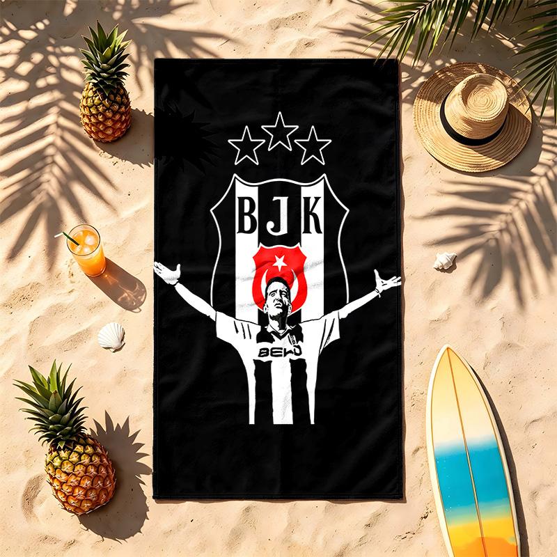 Besiktas JK (14) Theme Beach Towel Sand Resistant Soft And Comfortable Suitable For The Pool Camping Yoga And Diving A Travel