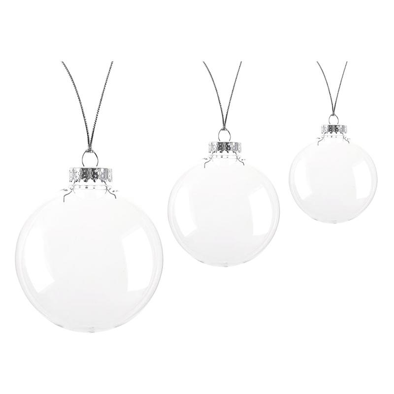 6/8/10 см пластиковый прозрачный рождественский шар домашнее рождественское вечернее украшение сделай сам прозрачный заполняемый подвесной кулон на елку украшение