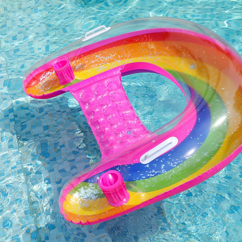 Rainbow U-shaped Inflatable Floating Lounge Chair