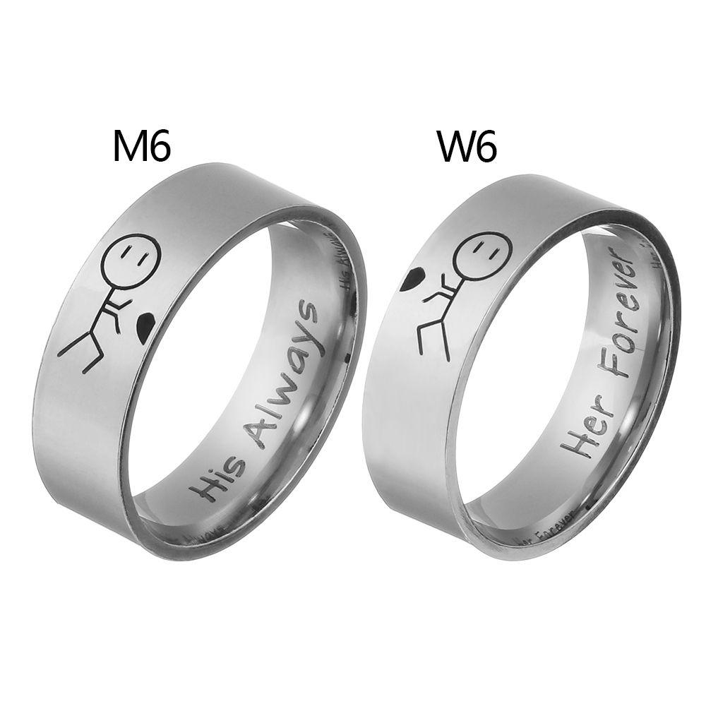 1 шт. модные аксессуары обручальные кольца обручальные пары влюбленные кольцо из нержавеющей стали обещание