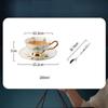 British Style Bone China Tea Cup and Saucer Set – Floral Ceramic Coffee Cup with Golden Rim and Spoon