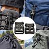 10pcs Double Hole Rope Clamp Cord Lock Stopper Plastic Square Spring Buckle  for Lanyard Chest Tag