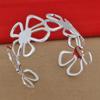 Silver-plated Bracelet S925 Silver Bracelet Wedding Bracelet Korean Fashion Popular Classic Jewelry Silver Large Hollow Four-leaf Clover Bracelet