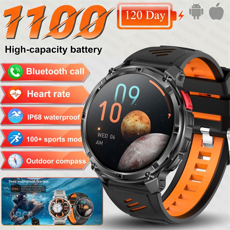 Новые Умные часы T-Rex3 Ultra 1100 мАч GPS-трекер Компас IP69K Водонепроницаемые Спортивный трекер Для улицы Военные Умные часы