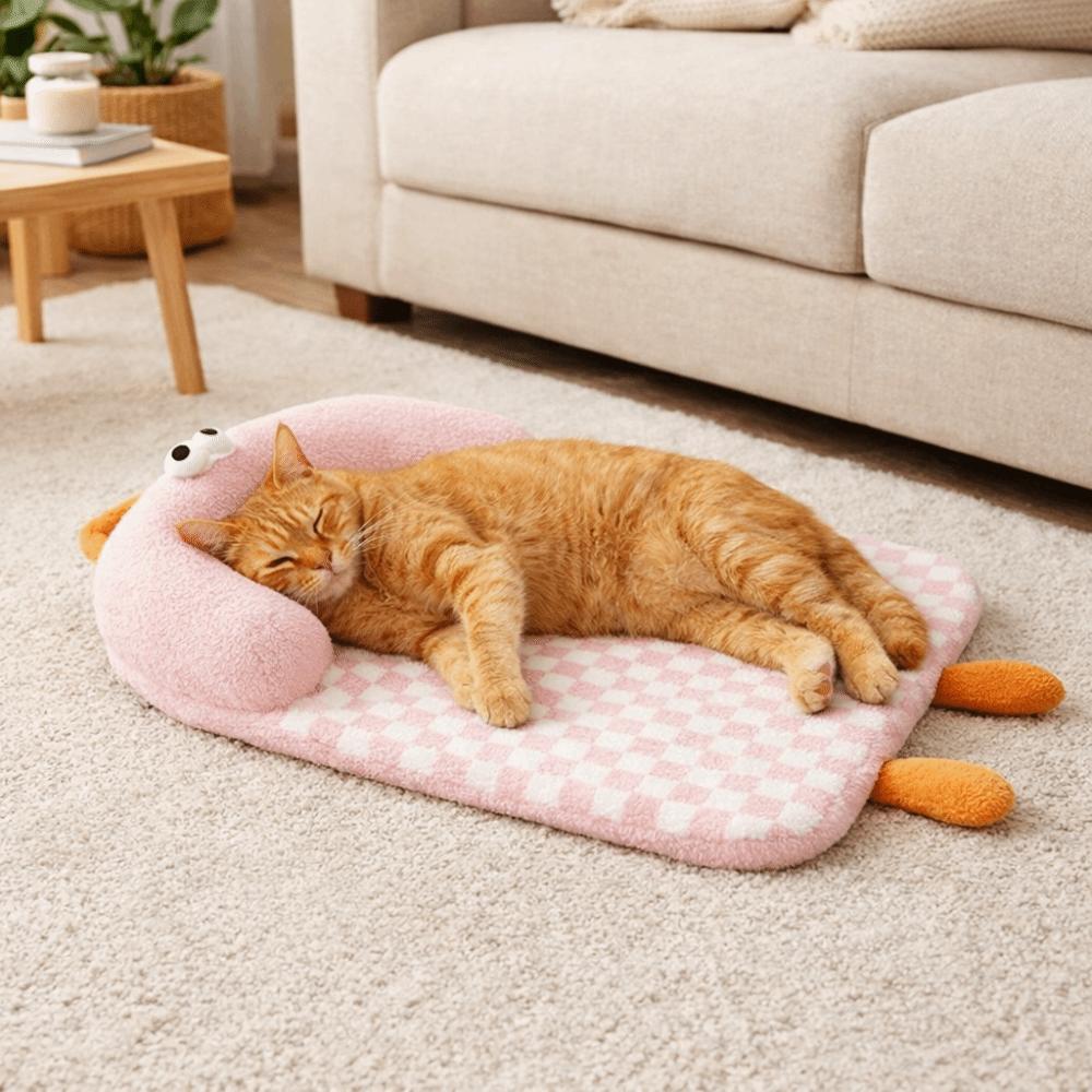 Non Slip Cat Sleeping Mat Pillow Design Cat Dog Bed Pet House Cushion Dog Kennel Mat Indoor