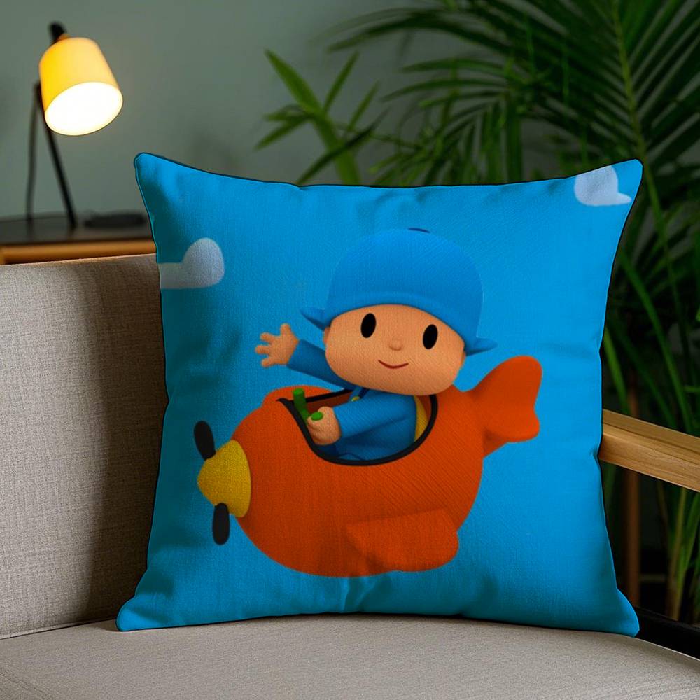 Мультяшная Милая Наволочка P-Pocoyo Диван Короткий Плюш Двусторонняя HD Печать Комната Домашний Офис Подарок Чехол для Подушки