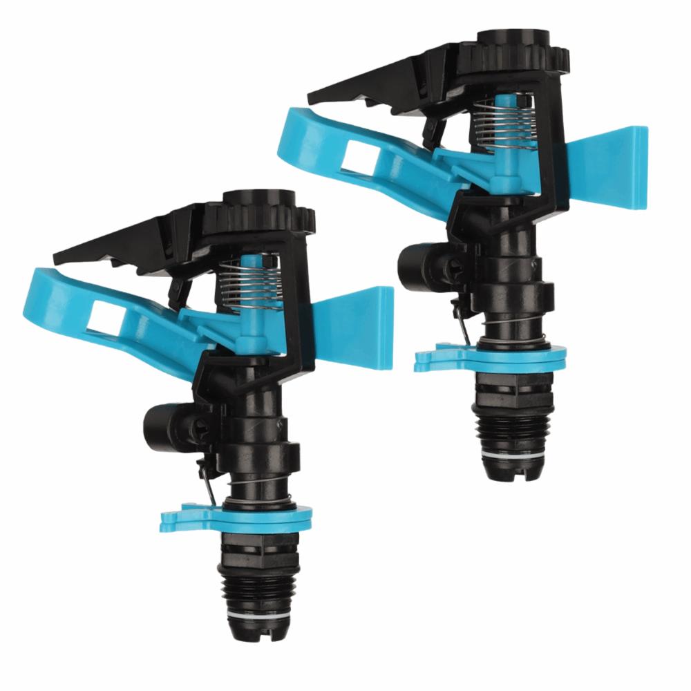 2pcs Plastic Sprinkler Head G1/2 Male Thread Lawn Watering Sprinkler Head Lawn Irrigation