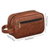 Multi Pocket Cosmetic Storage Bag Retro Travel Toiletry Bag Men Leather Wash Bag  Business Trips