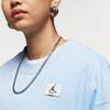 Jordan Solid Color Logo Patch Pullover Casual Loose Fleece-Lined Long Sleeve Sweatshirt Women Tops Ice-Blue DQ4600-411