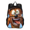 Рюкзак Crash Bandicoot с круглым передним карманом, мультяшный принт, новый, модный, высокое качество, лучший школьный спутник для ученика