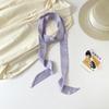 Simple solid color silk scarf, long streamer, slender narrow belt, streamer tied bag, silk scarf tied hair, small ribbon, scarf woman