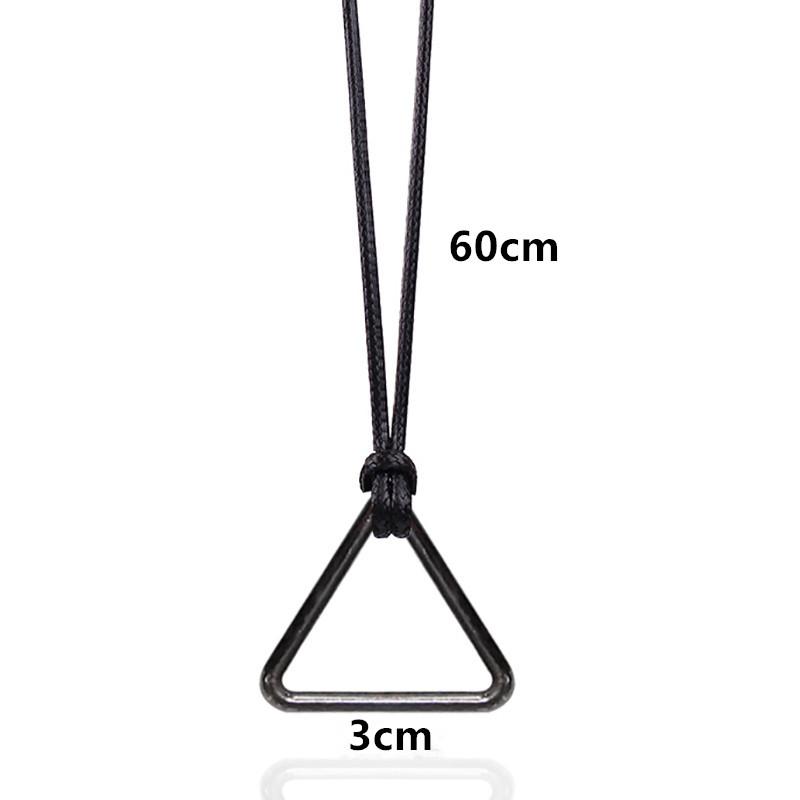 Anime Chainsaw Man Volkner Pochita Necklace Cosplay Leather Chain Triangular Pull Ring Pendant Choker Jewelry Accessories Gift
