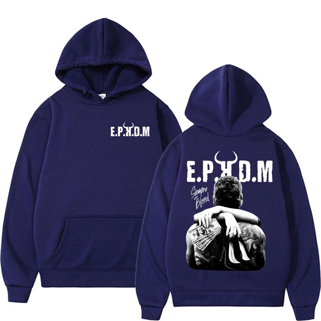 Blessd Ephdm Latam Tour 2026 Merch Hoodies Men Women Harajuku Retro Gothic Sweatshirt Autumn/Winter Casual Cozy Pullovers Hoodie