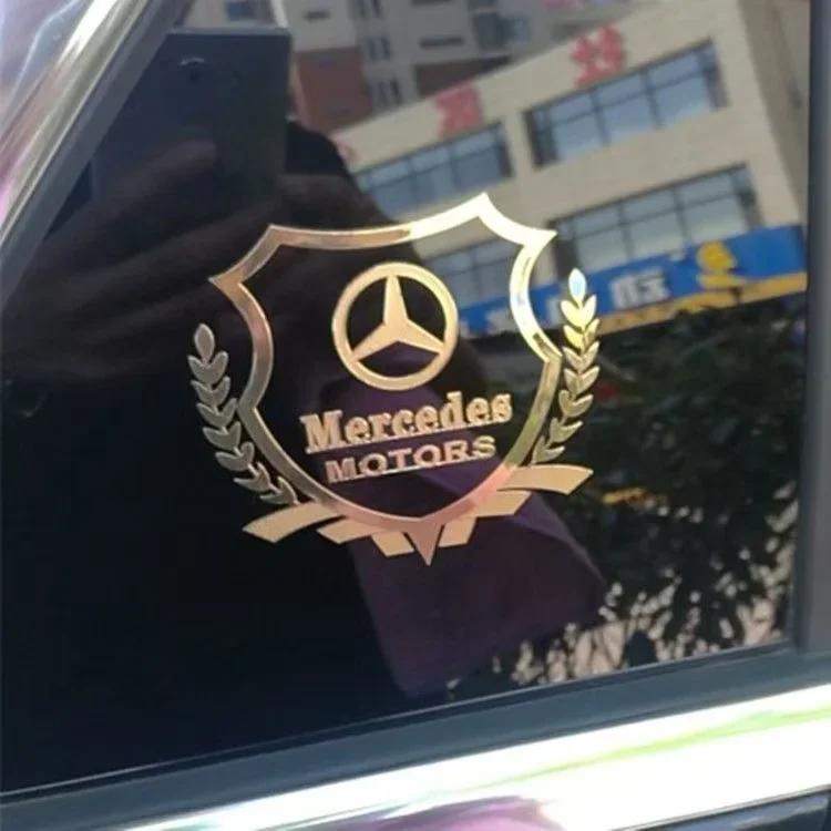 lkurz6 2025 Hot 2pcs Metal emblem Auto Decor Decals Car Window Wiper Stickers For Mercedes Benz AMG C260l GLC CLE GLC GLA GLK W204 W205