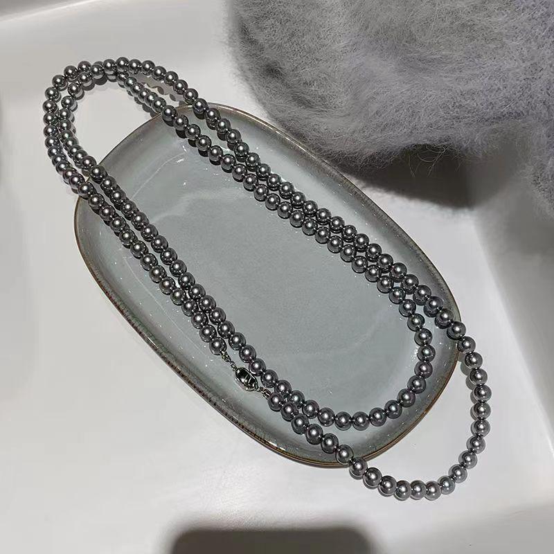 Корейское жемчужное ожерелье: Роскошная длинная цепочка для свитера для осени/зимы