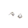 Freshwater pearl cute earrings, a stylish and elegant design for women S9Silver Needle Earrings with Zirconia, Fashionable Earrings