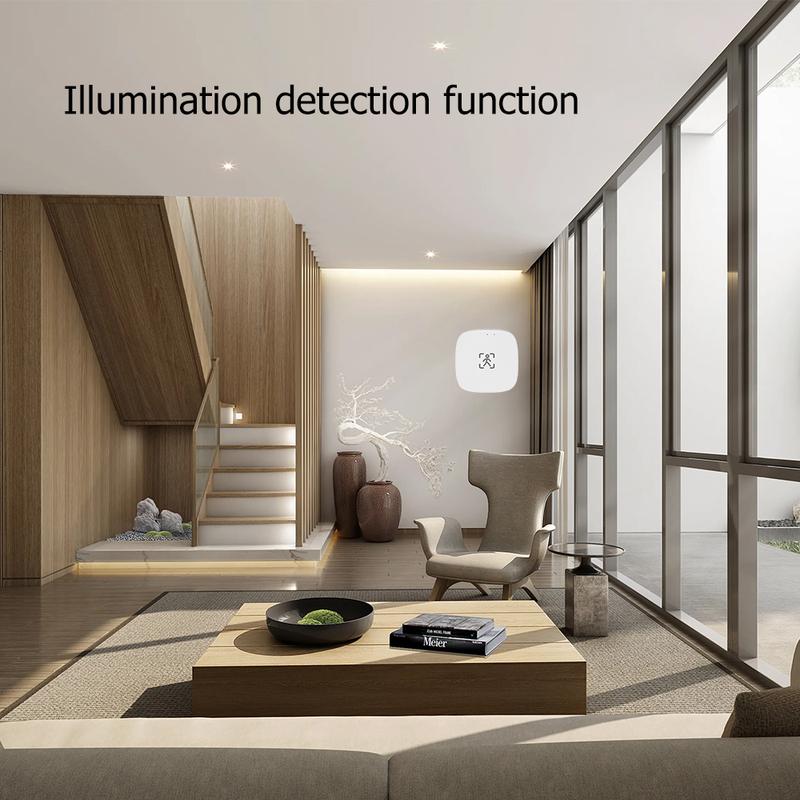 ZigBee Wifi MmWave Датчик присутствия и движения человека с обнаружением освещенности/расстояния 5/110/220В Tuya Smart Life Автоматизация дома