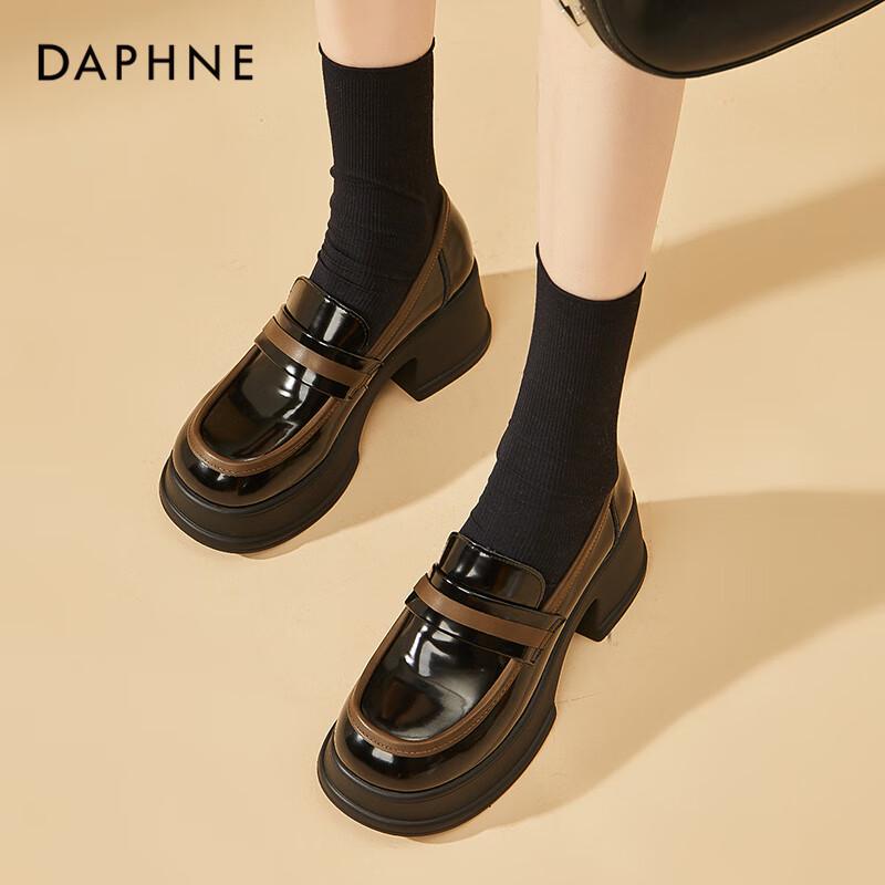 Женские лоферы на платформе из кожи Daphne