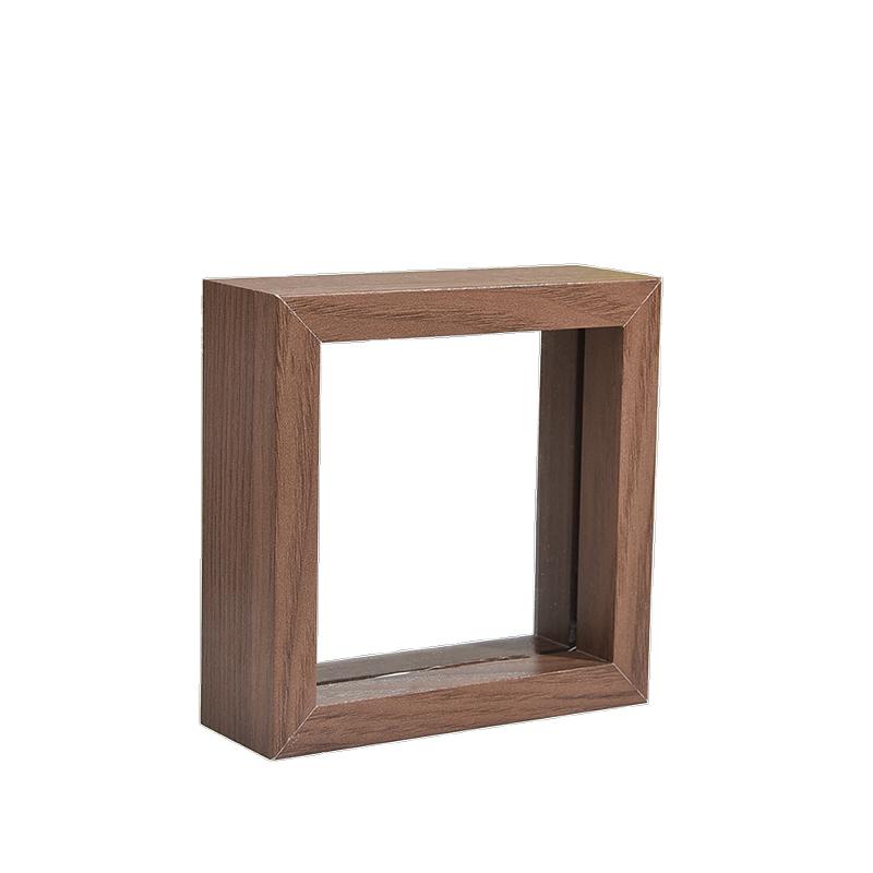 1шт креативная модная фоторамка двухсторонняя стеклянная мини квадратная рамка для образцов деревянная ретро