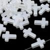 60pcs White Cross Loose Spacer Beads Handmade Bracelet Necklace Accessories  Necklace