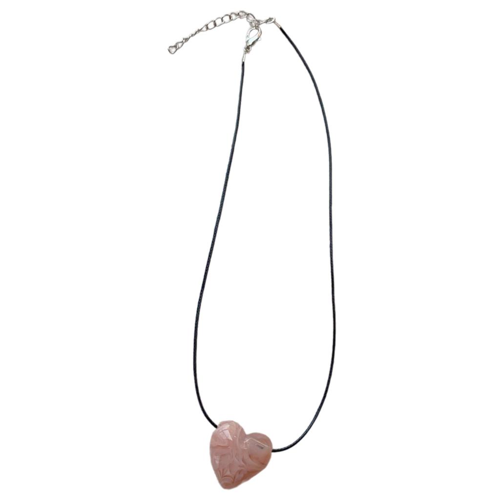 Adjustable Heart Pendant Necklace Colorful Heart Pendant Necklace Fashionable Choker Neck Adornment for Parties