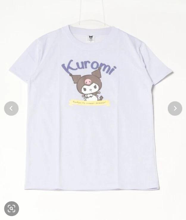 Sanrio Characters Kuromi R Jersey Wide Design Short Sleeve TShirt Jp Ltd