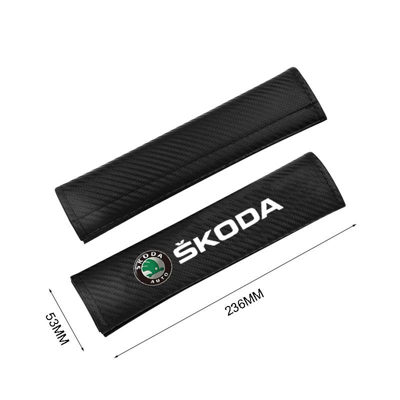 Car Safety Belt Cover Adjustable Shoulder Strap Protector Pad For Skoda octavia 2 a7 a5 rapid fabia yeti superb SCALA Accessorie JT3