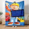 Bob the Builder Theme Printed Blanket - Perfect for Couch, Bed, Travel & Outdoor Use | Machine Washable, Cozy & Durable.