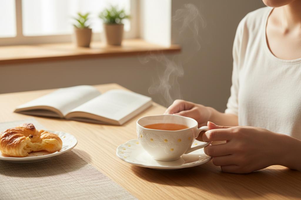 Cup With Saucer 250 Ml For Coffee Or Tea, White Ceramic, Daisy Line