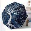 Tiedye Sunflower Utomatic Folding Umbrella Compact 8Rib Design For Outdoor Daily Compact Umbrella And Festive Gift Y274
