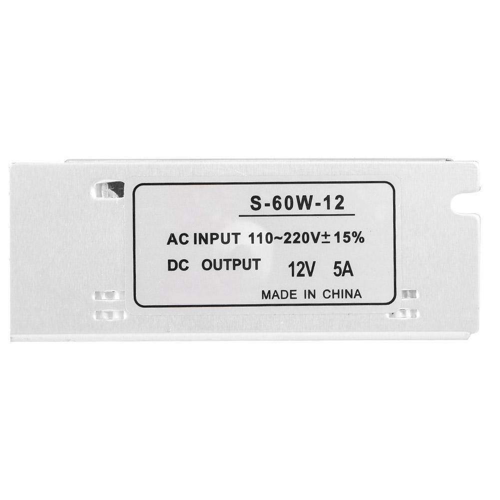 12 В 5 А блок питания с выключателем 60 Вт блок питания трансформаторный переключатель 220 переменного тока в 12 В постоянного тока для светодиодной ленты