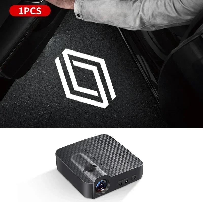 For New Renault Clio Megane Trafic Captur Master Logan Kangoo Duster LED Car Door Welcome Light Car Logo Projector Lights RR9