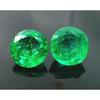 Natural Green Emerald Colombian Round 16.35 Ct CERTIFIED Loose Gemstone Pair E-9