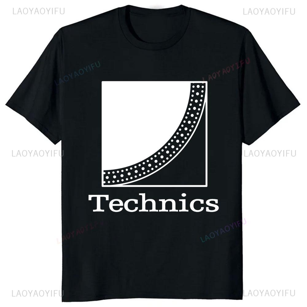 Новое поступление Technics Dj Проигрыватель Музыкальный Дом Напечатанная Футболка Техно Электронная Хип-Хоп Графические Футболки Уличная Одежда Летние Футболки