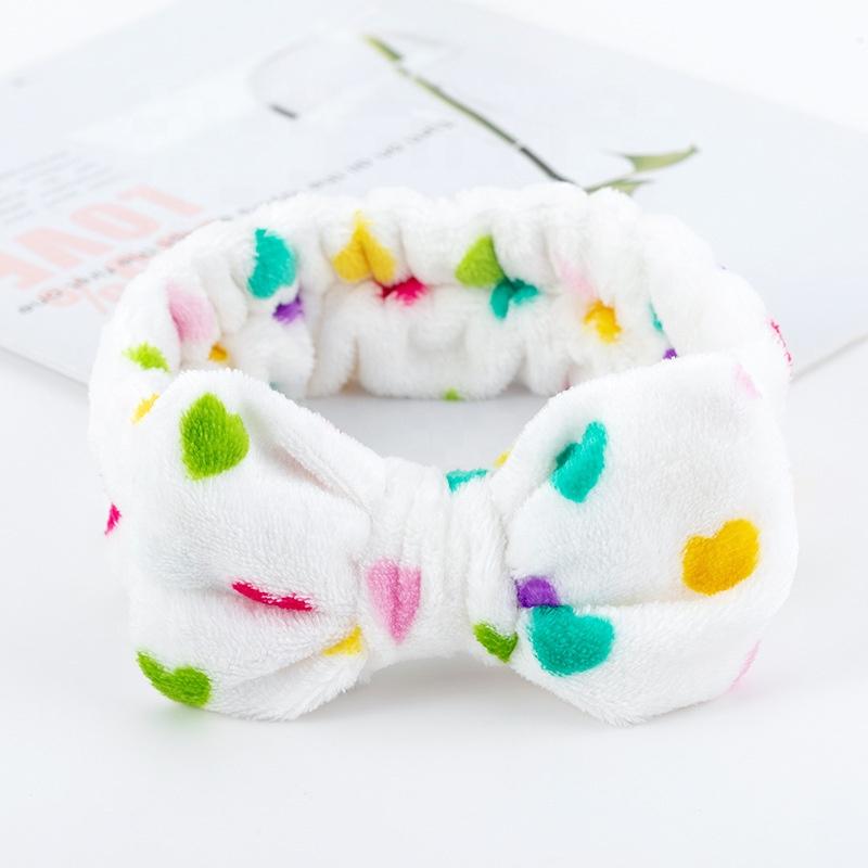 Косметические повязки для спа-салона, повязка на голову с бантом для женщин, повязка для макияжа лица, мягкие повязки на голову из кораллового флиса для душа, умывания, маски для лица