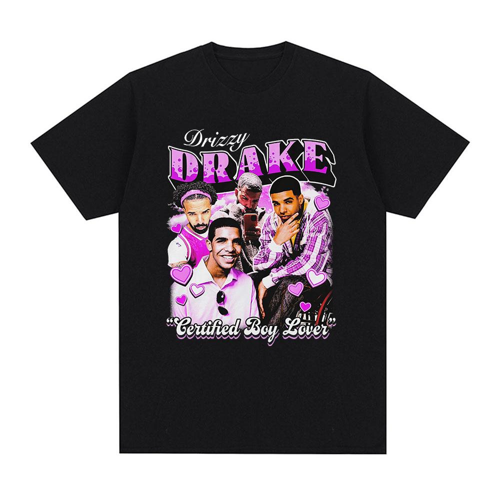 Rapper Drake Drizzy TShirt Certified Lover Boy Graphic TShirts Unisexs Fashion Hip Hop Casual Short Sleeve Oversized T Shirts