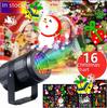 Cross-Border Blizzard 16-Print Christmas & Halloween проекционная лампа - USB 5V Snowflake Праздничный ночник