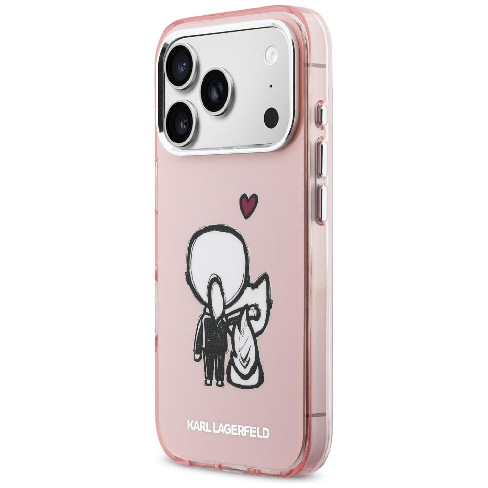 Karl Lagerfeld Karl & Choupette Back MagSafe Case for iPhone 17 Pro Pink