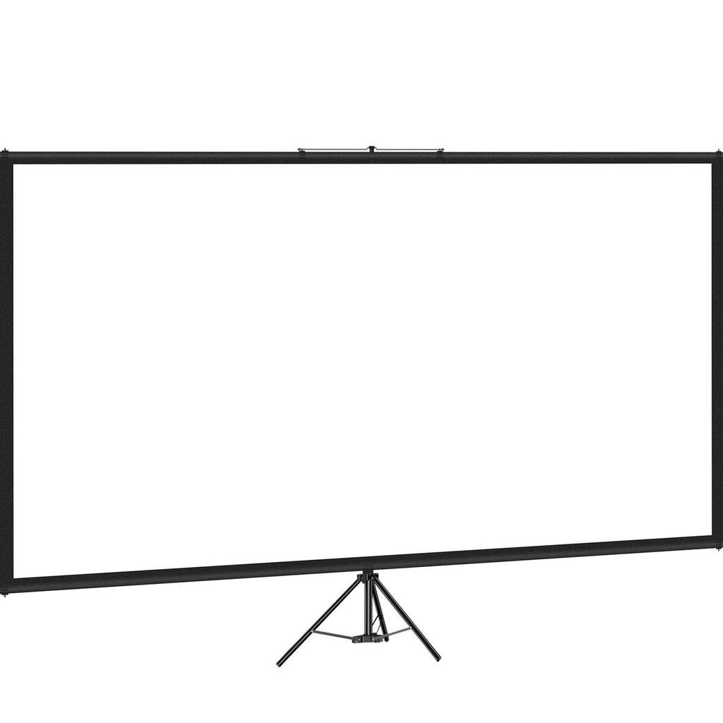 Tripod Projector Screen with Stand 70 inch 16:9 4K HD Projection Screen Stand Wrinkle-Free Height Adjustable Portable Screen for Projector Indoor &