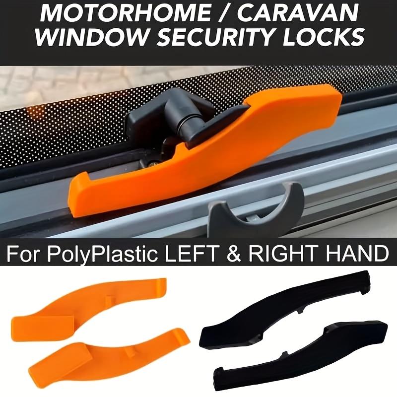 1 Pair RV Left+Right Window Security Lock Catch for PolyPlastic Caravan,Motorhome Camper Windows Security Locks Car Accessories