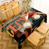 1pc Fashionable Artistic Portrait Printed Tablecloth, Durable Polyester, with "Daily" Slogan, Showcasing Your Taste, Suitable for Dining Table, Coffee